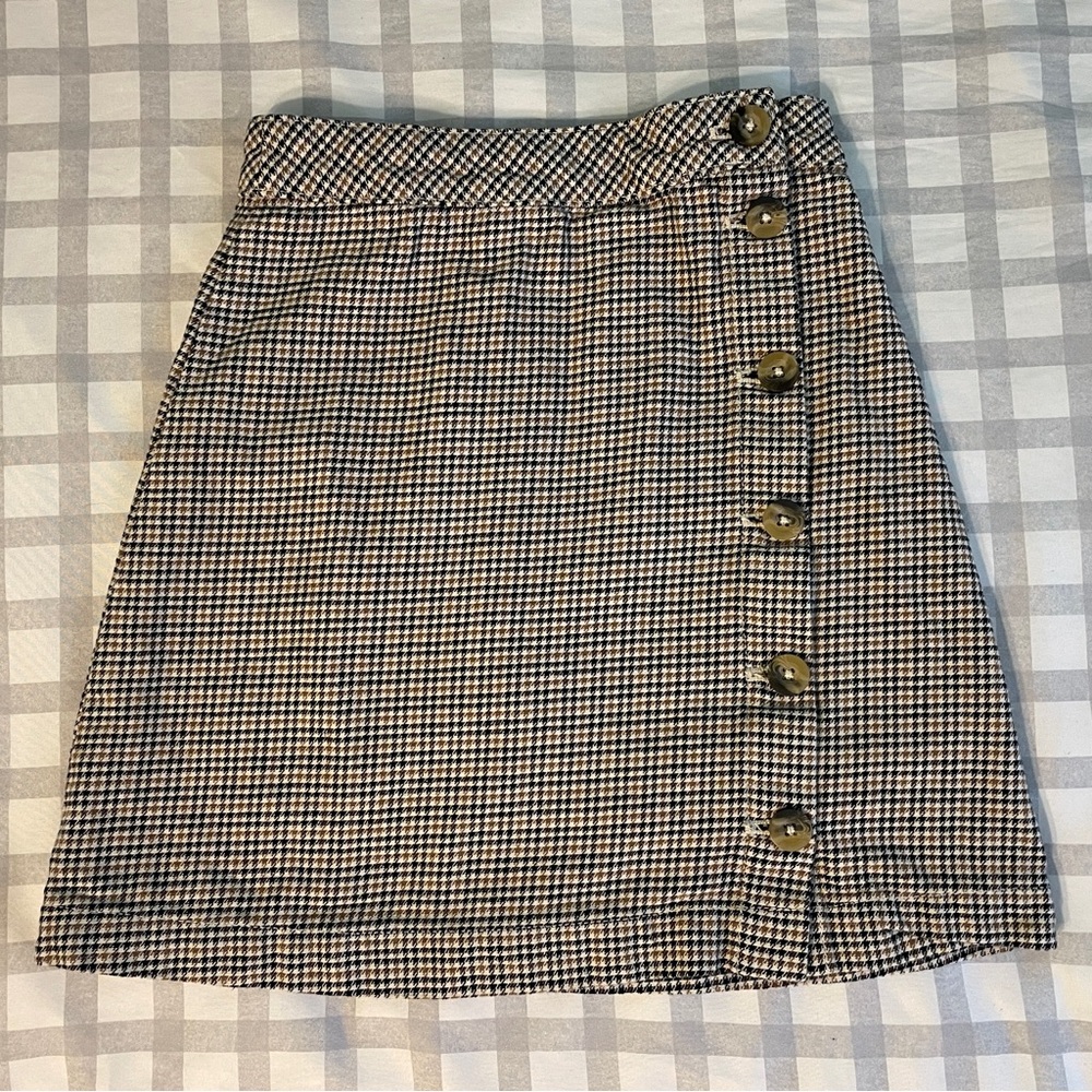Dark beige a-line mini skirt 🧸
